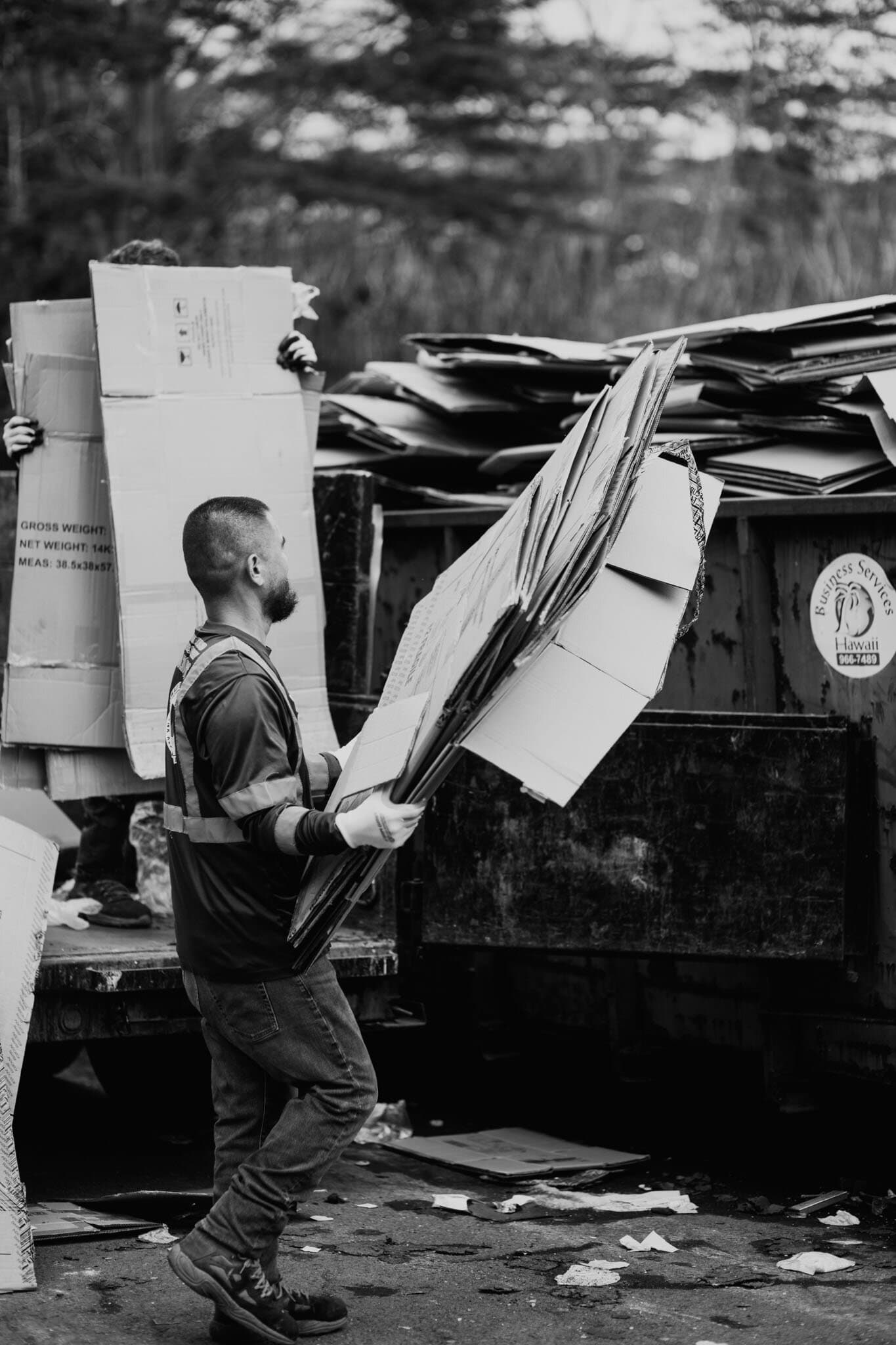 Hawaii Island Waste cleanout in progress