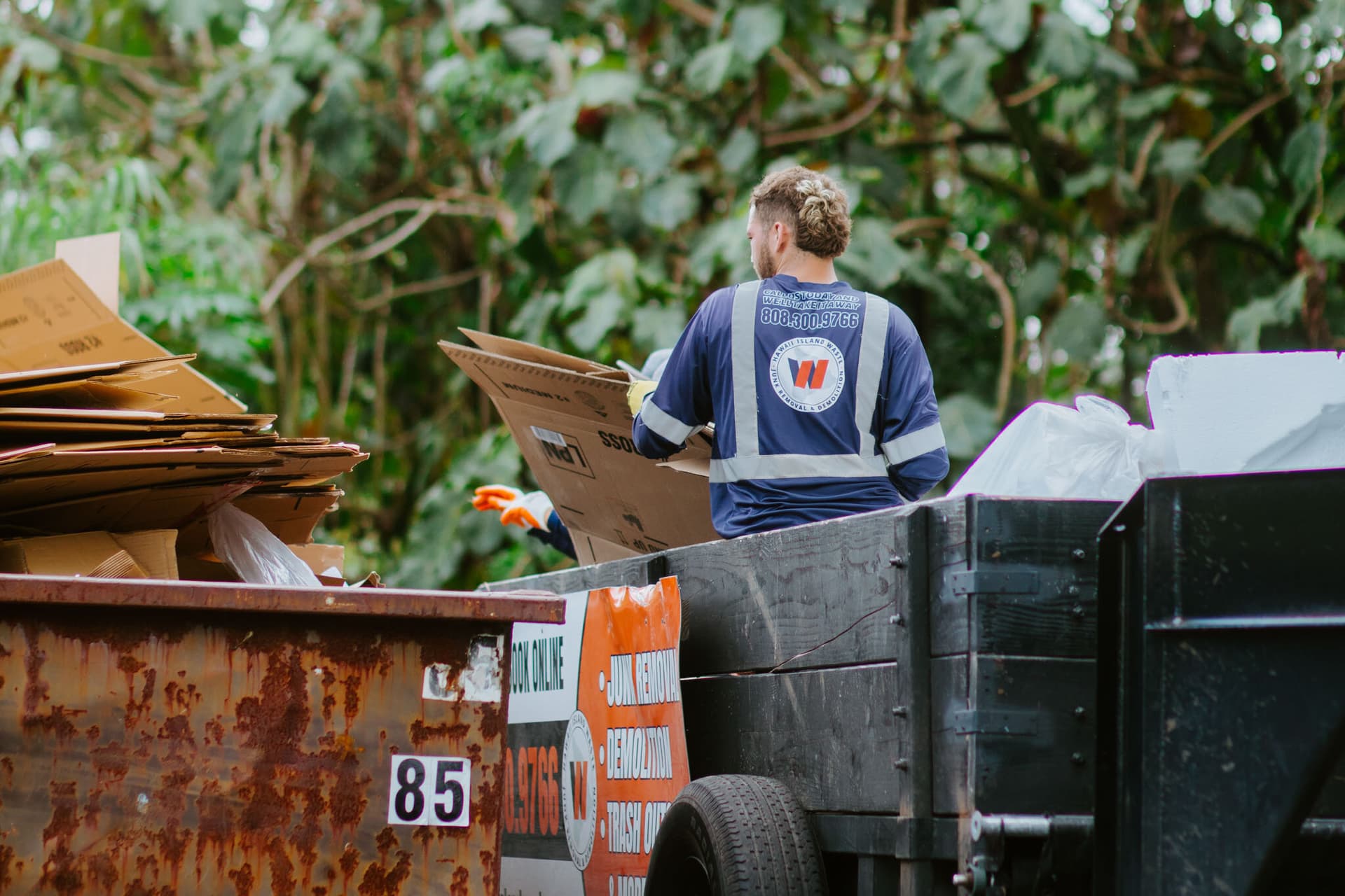 Hawaii Island Waste cleanout in progress