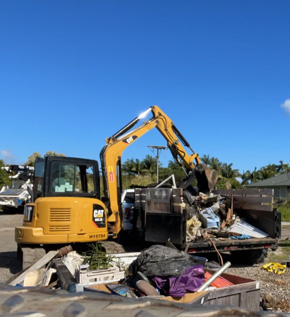 Hawaii Island Waste cleanout in progress